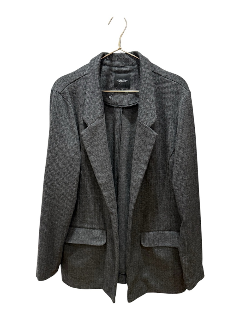 Liverpool Los Angeles Size Large Women's Grey Blazer Jacket